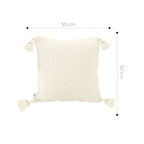 SOGA 50cmTextured Pillowcase (Cream White)