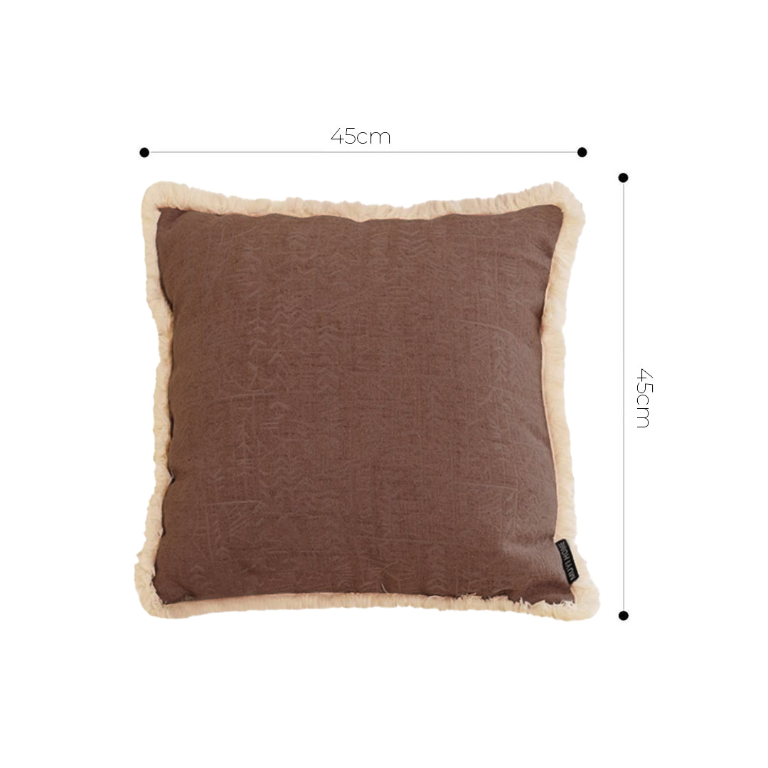 SOGA 2X 45cm Victorian Rose Embroidered Chocolate Pillowcase