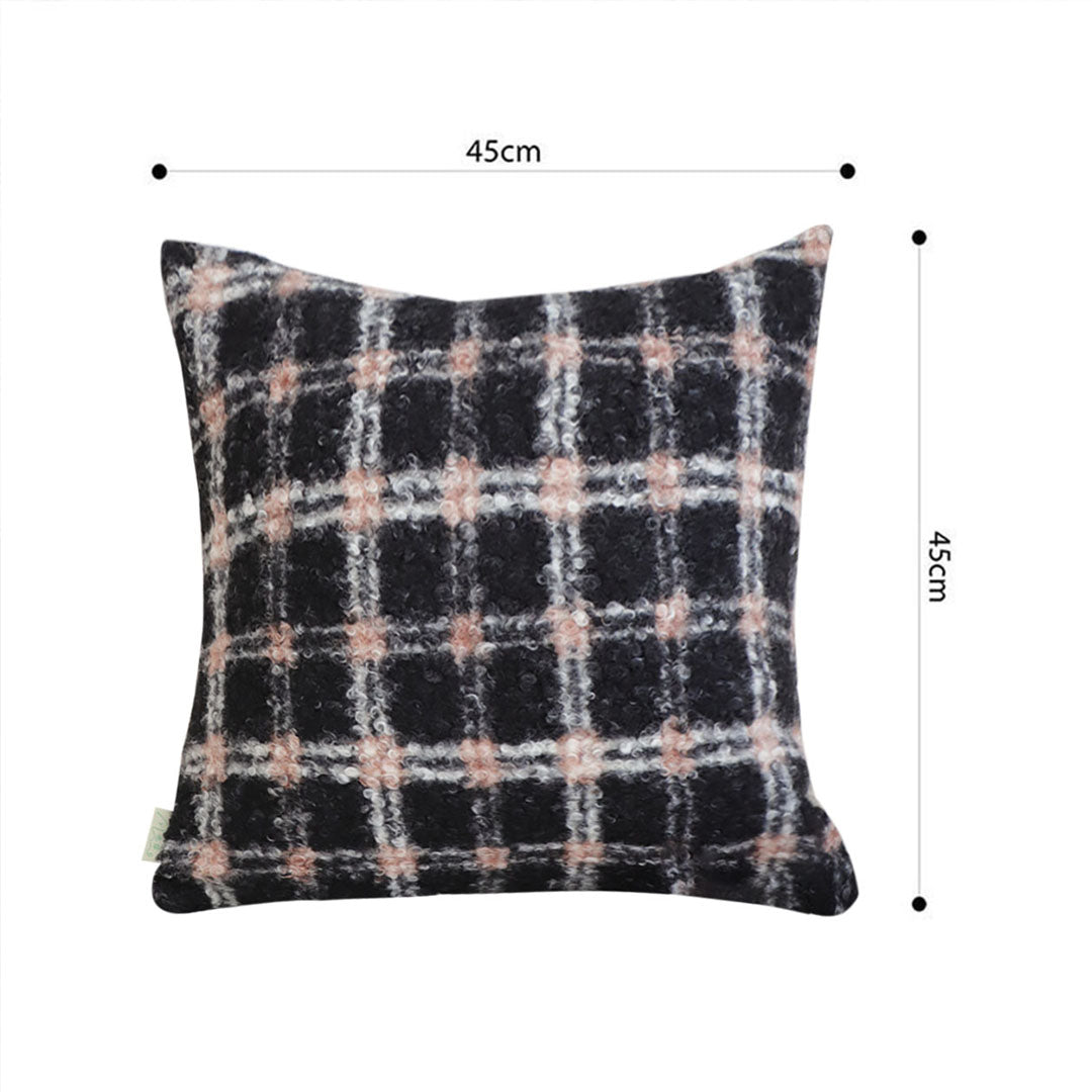 SOGA 45cm Cozy Cabin Plaid Pillowcase