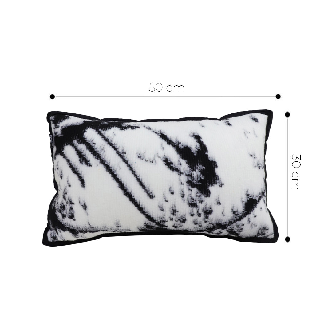 SOGA 30x50cm Black & White Leopard Throw Pillowcase