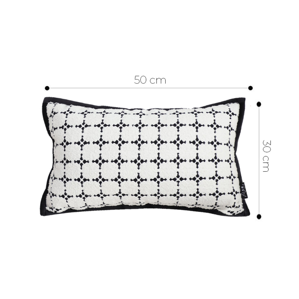 SOGA 30x50cm Rectanngular Nordic Monochrome Pattern Pillowcase