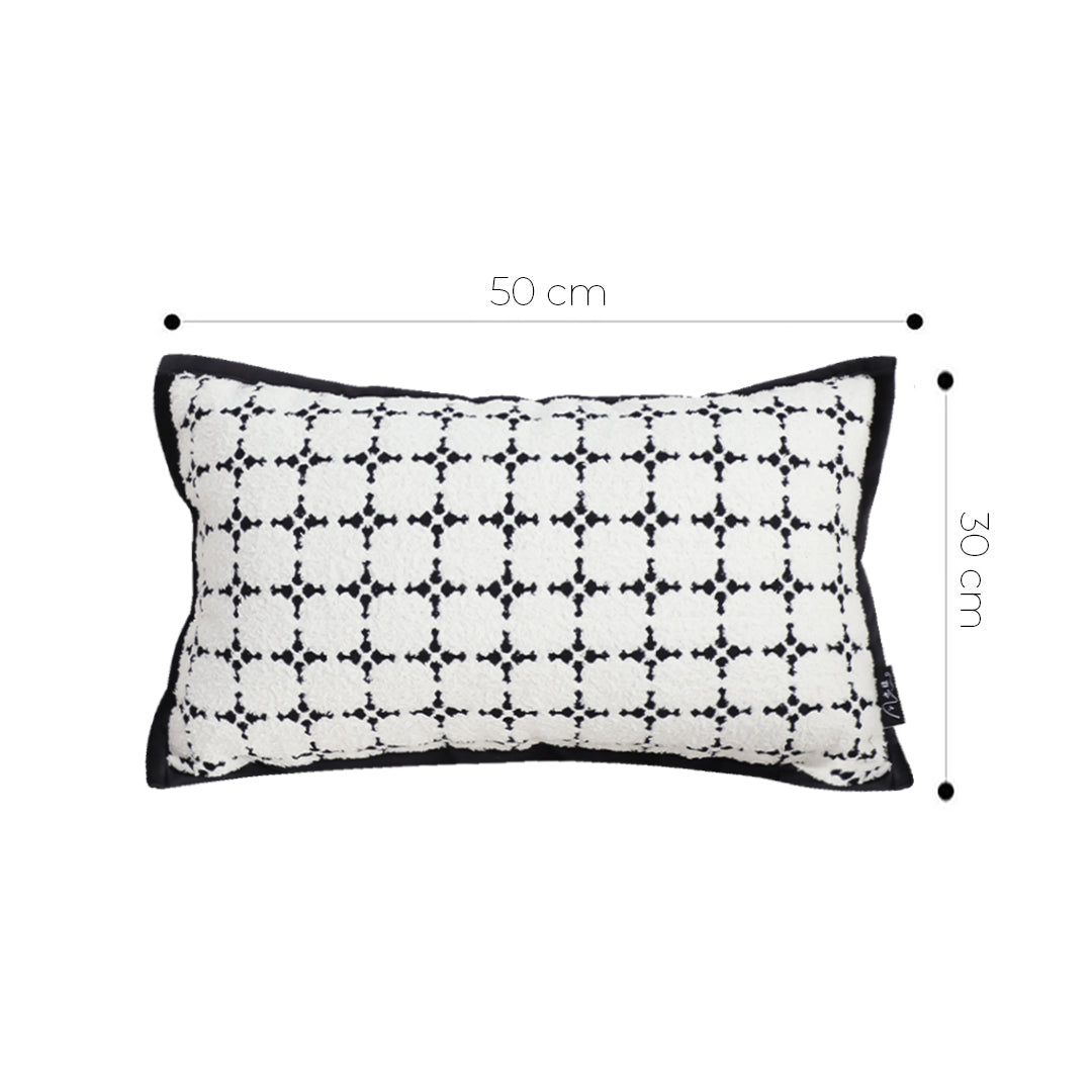 SOGA 30x50cm Rectanngular Nordic Monochrome Pattern Pillowcase