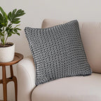 SOGA 45cm Monochrome Black & White Decorative Polyester Pillowcase