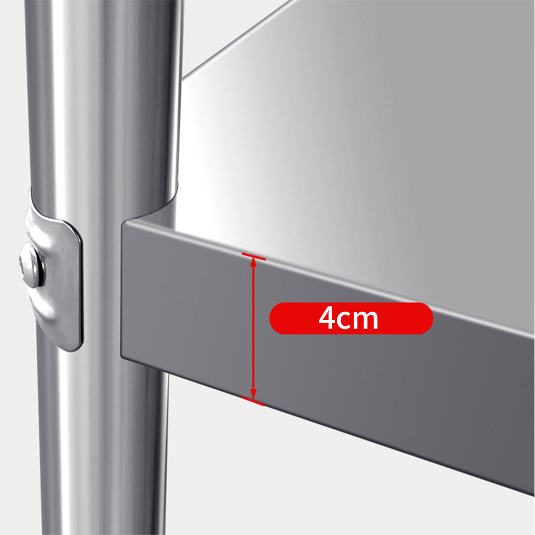 SOGA Commercial Catering Kitchen Stainless Steel Prep Work Bench Table 120*70*85cm