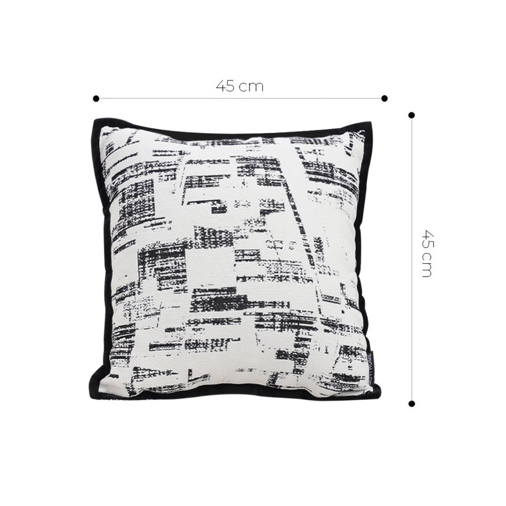 SOGA 45cm Modern Monochrome Grid Pillowcase