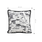 SOGA 45cm Modern Monochrome Grid Pillowcase