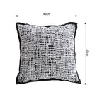 SOGA 2X 45cm Abstract Grid Monochrome Pillowcase