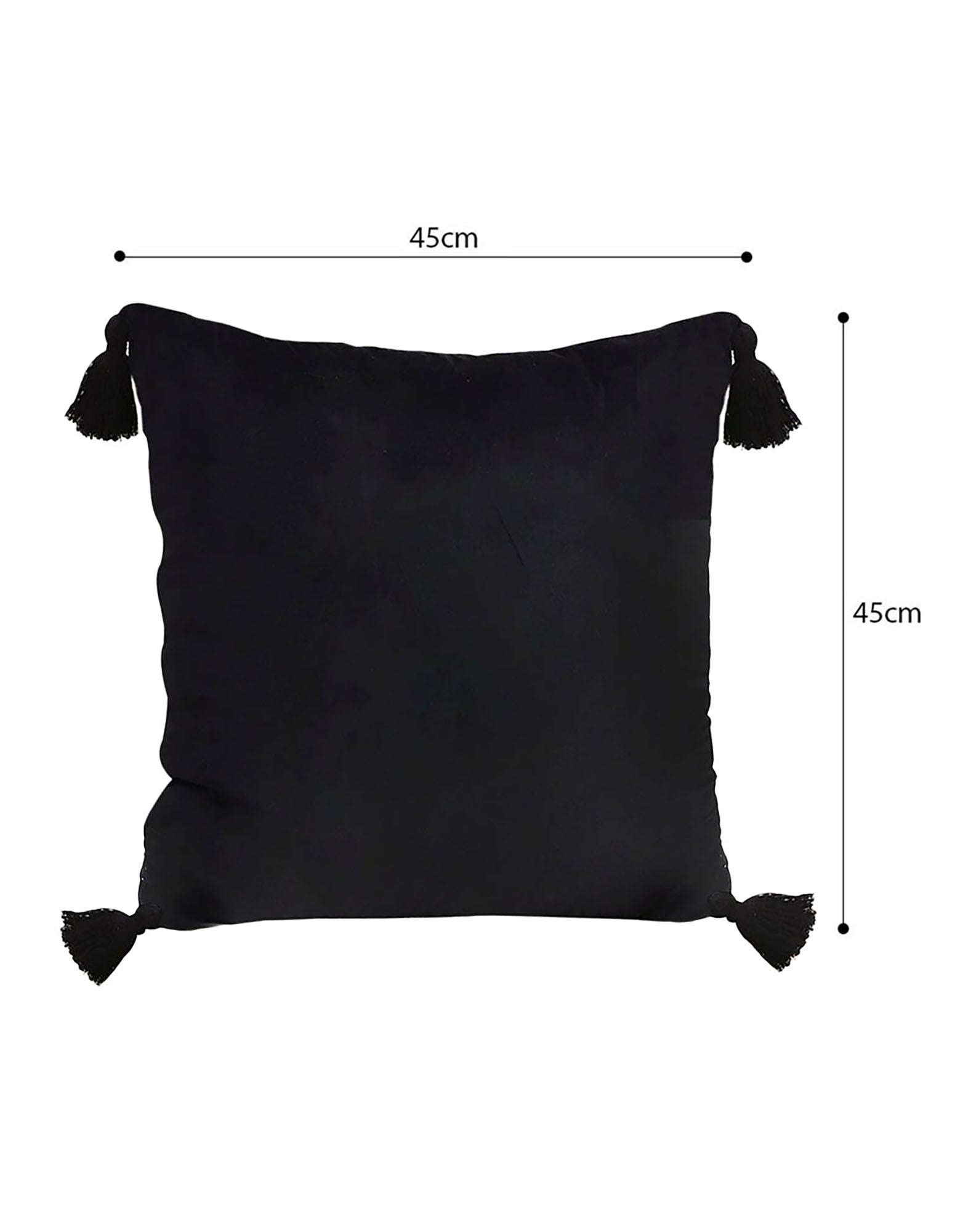 SOGA 2X 45cm Black Art Deco Geometric Outdoor Pillowcase