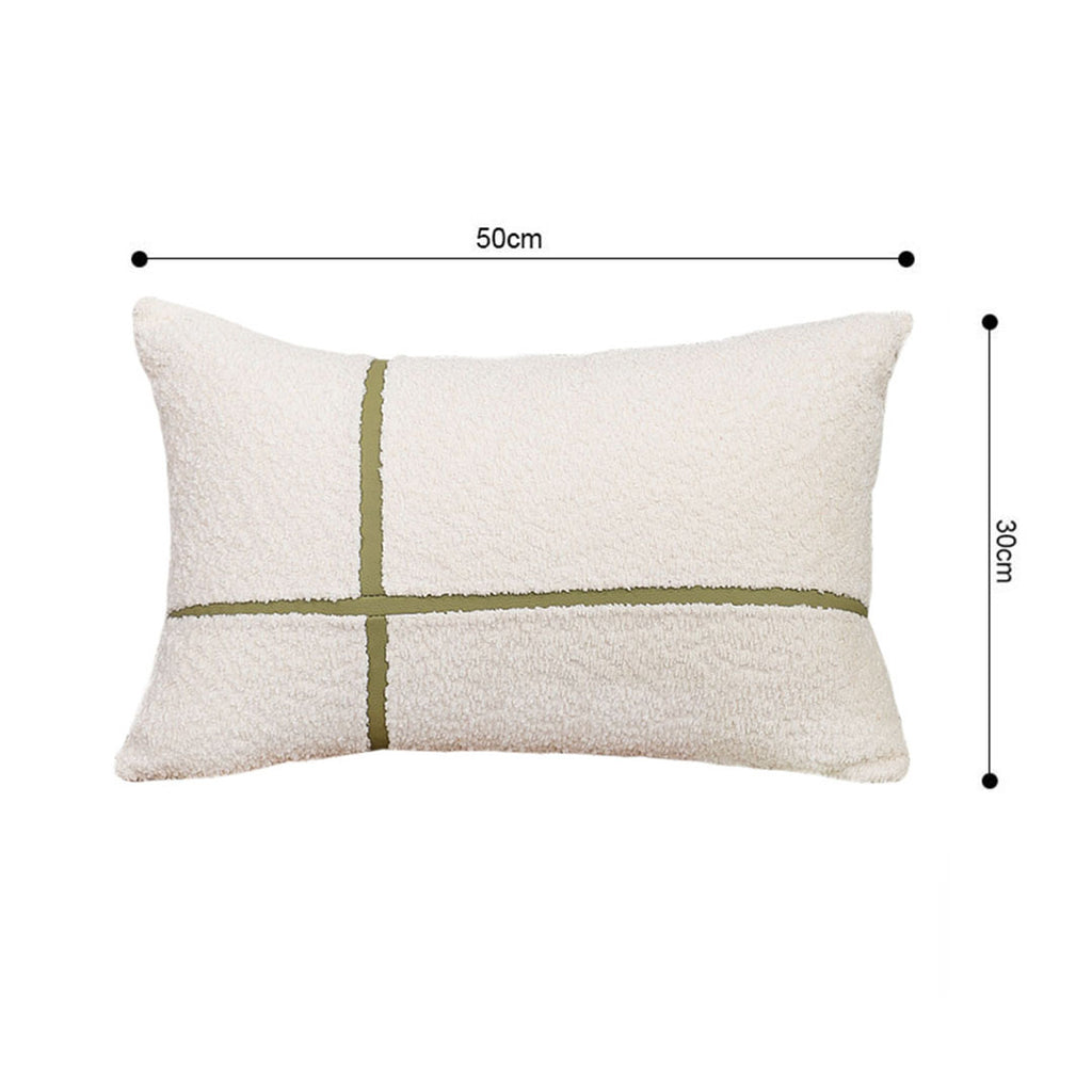 SOGA 30x50cm Cozy Chic Lumbar Pillowcase with Modern Green Stripe