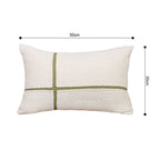 SOGA 30x50cm Cozy Chic Lumbar Pillowcase with Modern Green Stripe