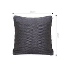 SOGA 45cm Textured Charcoal Pillowcase
