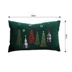 SOGA 2X 30x50cm Christmas Tree Pillowcase (Green)