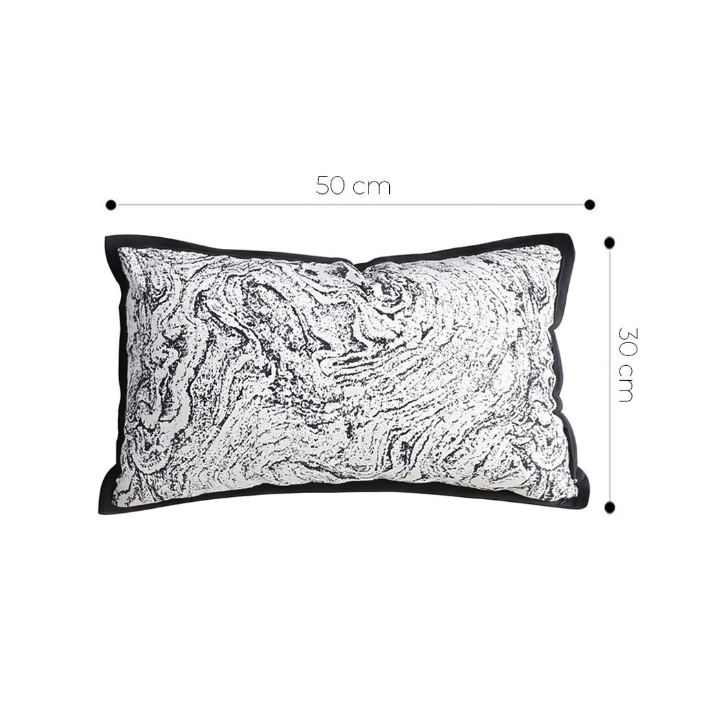 SOGA 2X 30x50cm Artistic Black Border Rectangular Pillowcase