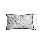 SOGA 2X 30x50cm Artistic Black Border Rectangular Pillowcase