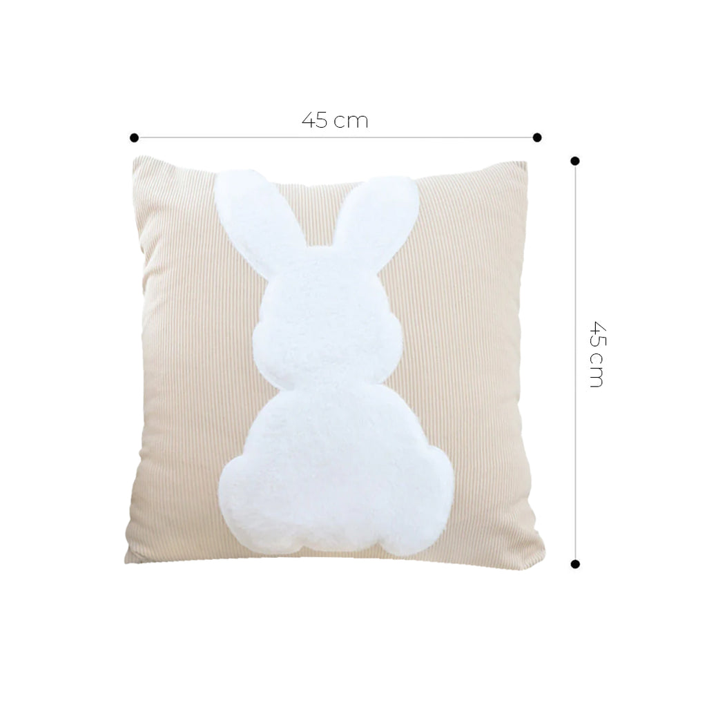 SOGA 45cm White Bunny Pillowcase
