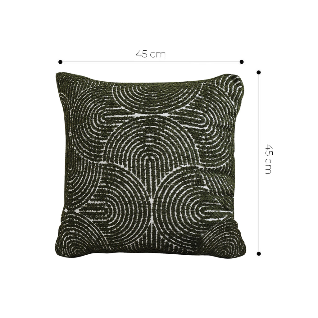 SOGA 45cm Modern Boho Green Tufted Pillowcase