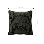 SOGA 45cm Nature-Inspired Midnight Green Embroidered Pillowcase