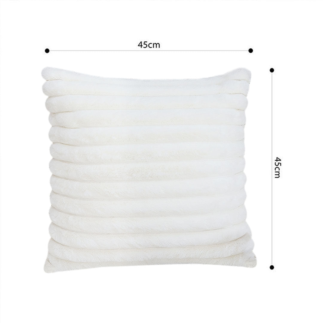 SOGA 2X 45cm Elegant White Textured Pillowcase