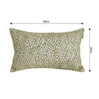 SOGA 30x50cm Rectangular Textured Pillowcase – Olive Green Accent