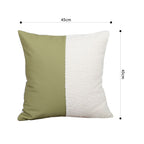 SOGA 2X 45cm Modern Two-Tone Green & Cream Pillowcase