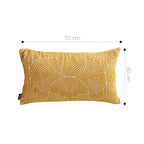 SOGA 30x50cm Mustard Yellow Geometric Lumbar Pillowcase for Home Decor