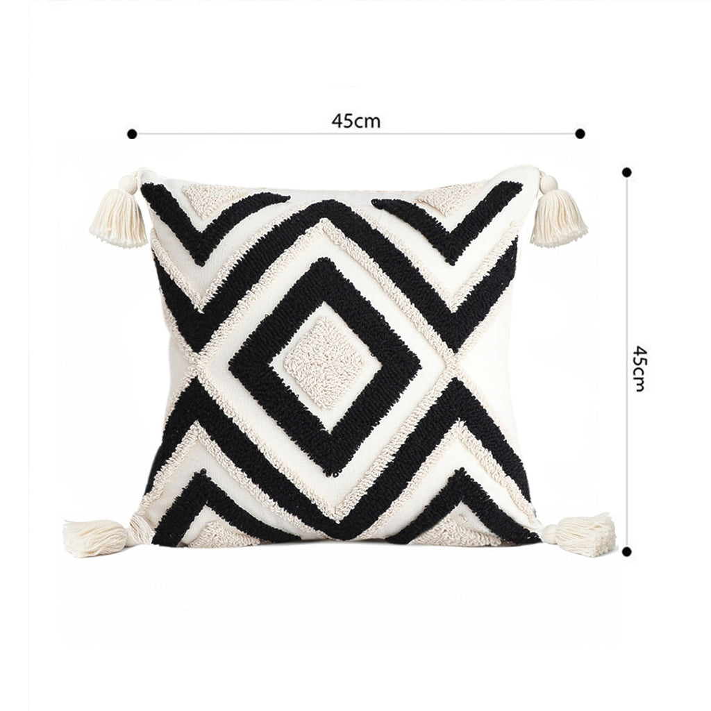 SOGA 2X 45cm Bold Tribal Geometry Pillowcases – Modern Boho Decorative Cushion Covers for Sofa, Bed & Home Décor