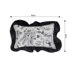 SOGA 30x50cm Chic Botanical Bliss Black & White Lumbar Pillowcase