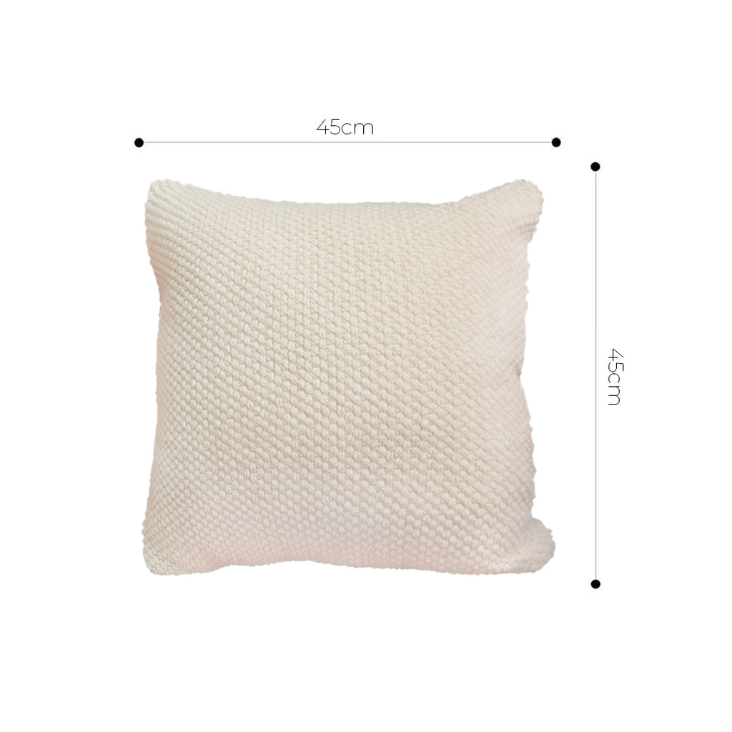 SOGA 45cm Textured Cream Pillowcase