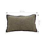 SOGA 30x50cm Versatile Olive Green Lumbar Pillowcase with Black Border