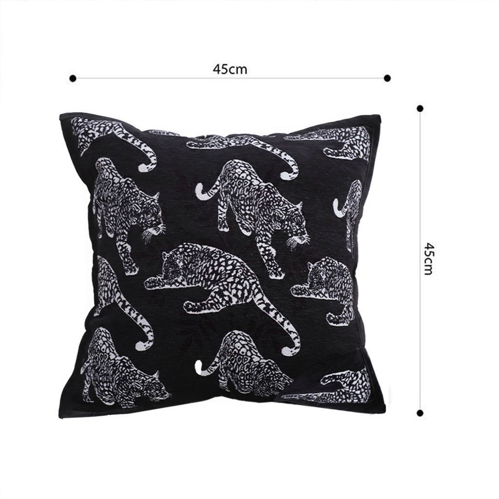 SOGA 2X 45cm Bold Panther Black Pillowcases