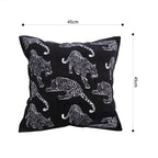 SOGA 2X 45cm Bold Panther Black Pillowcases