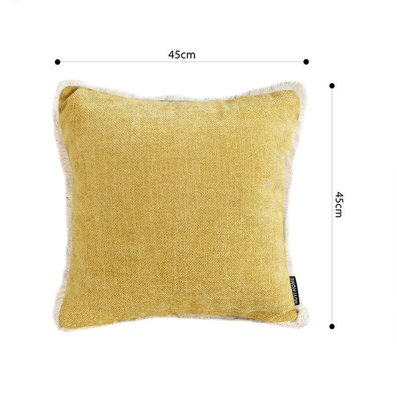 SOGA 45cm Mustard Yellow Pillowcase