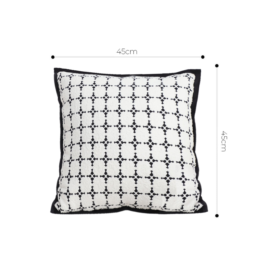 SOGA 45cm Nordic square Shape Monochrome Pattern Pillowcase