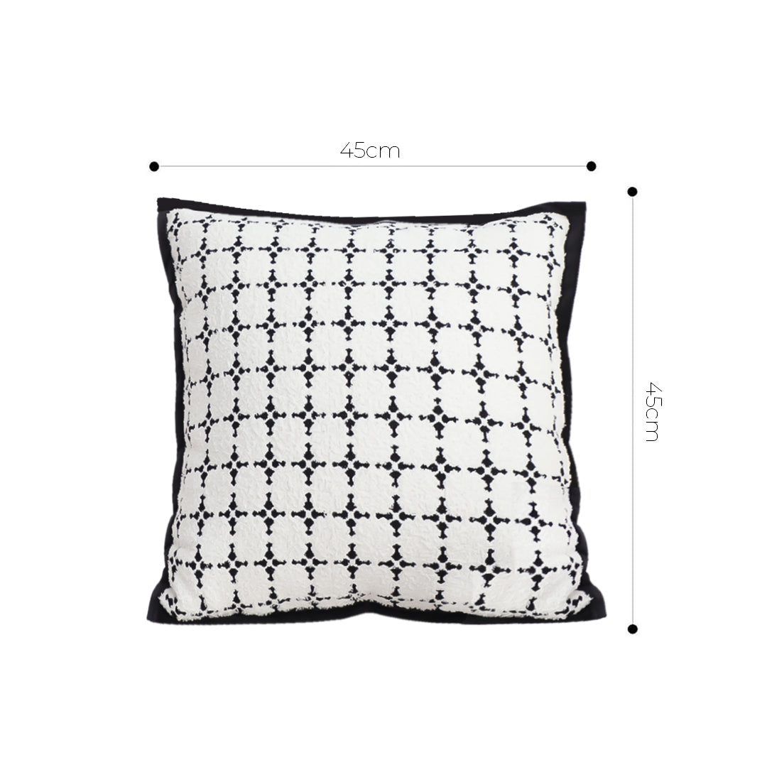 SOGA 45cm Nordic square Shape Monochrome Pattern Pillowcase