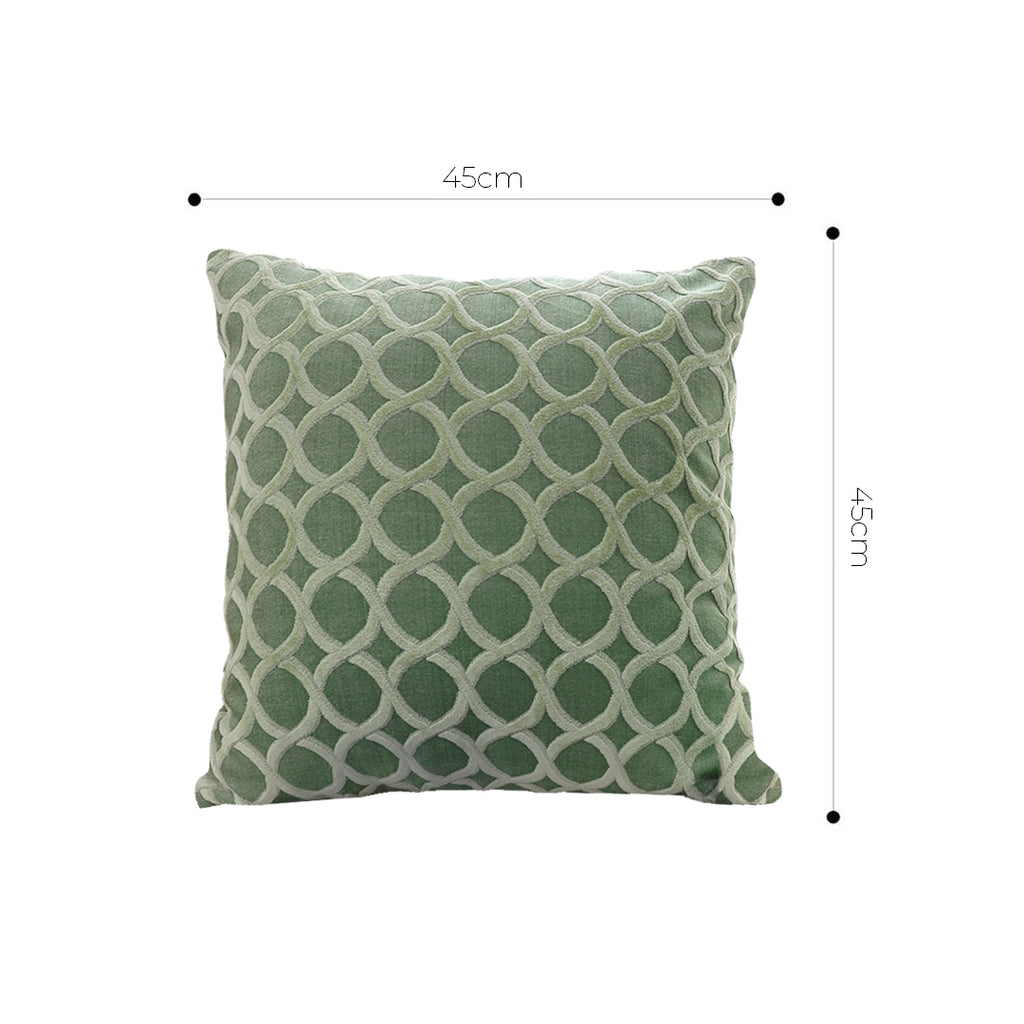 SOGA 2X 45cm Geometric Lattice Pillowcase (Green)