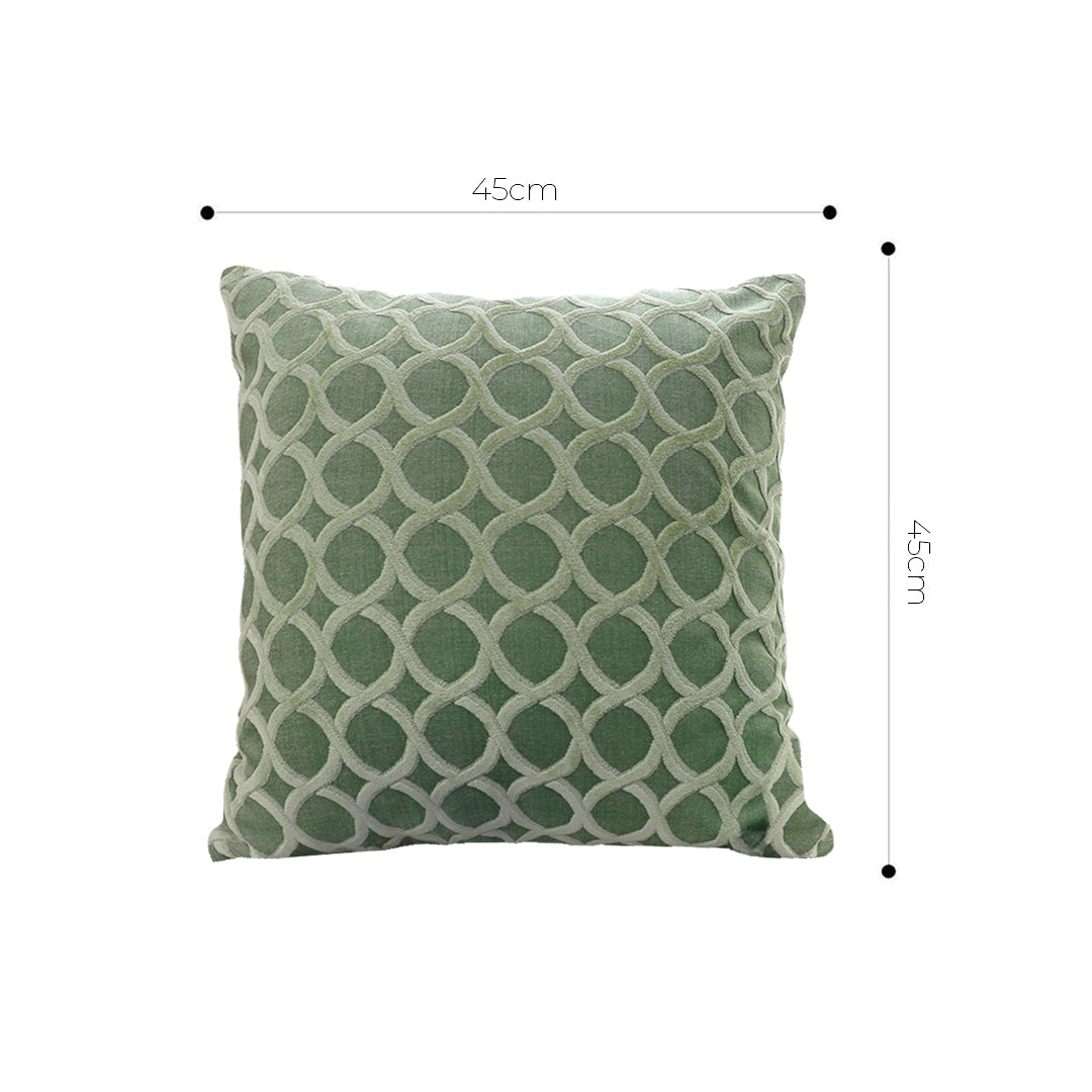 SOGA 2X 45cm Geometric Lattice Pillowcase (Green)