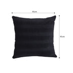 SOGA 45cm Luxurious Black Velvet Polyester Throw Pillow Cover