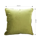 SOGA 2X 45cm Olive Green Velvet Pillow Covers – Soft Luxury Cushion Cases for Sofa, Bed & Home Décor