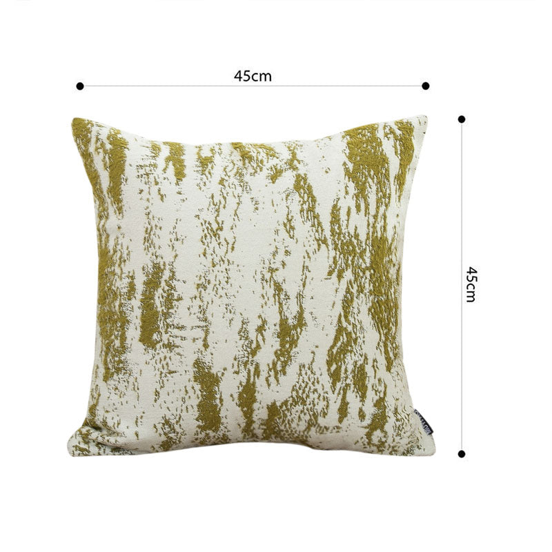 SOGA 45cm Moss-White Cascade Brushstroke Decorative Pillowcase