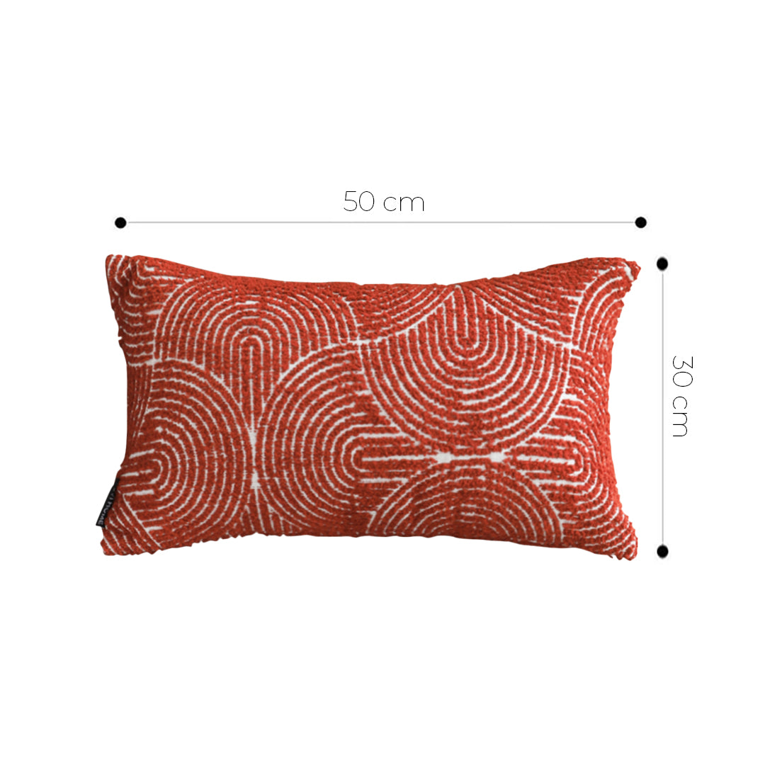 SOGA 2X 30x50cm Cinnabar Burnt Orange Lumbar Pillowcase