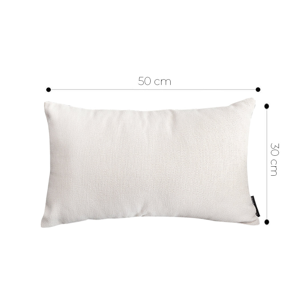 SOGA 2X 30x50cm Luxe White Rectangular Lumbar Pillowcase