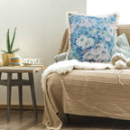 SOGA 50cm Oil Painting Shabby Chic Style Handmade Full Floral Needlepoint Throw Pillow