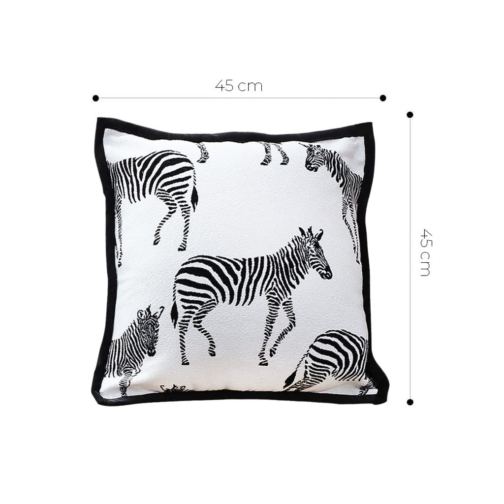 SOGA 45cm Safari Zebra Print Decorative Pillow Cover