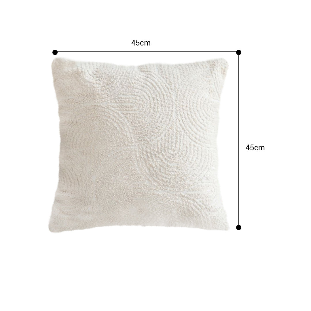 SOGA 45cm Beige Internet Celebrity 3D Arched Raised Pattern Pillowcase