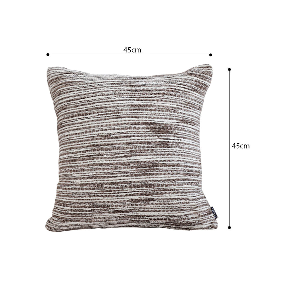 SOGA 45cm Neutral Striped Woven Pillowcase