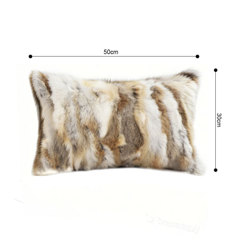 SOGA 2X 30x50cm Faux Fur Luxury Pillowcase (Light)