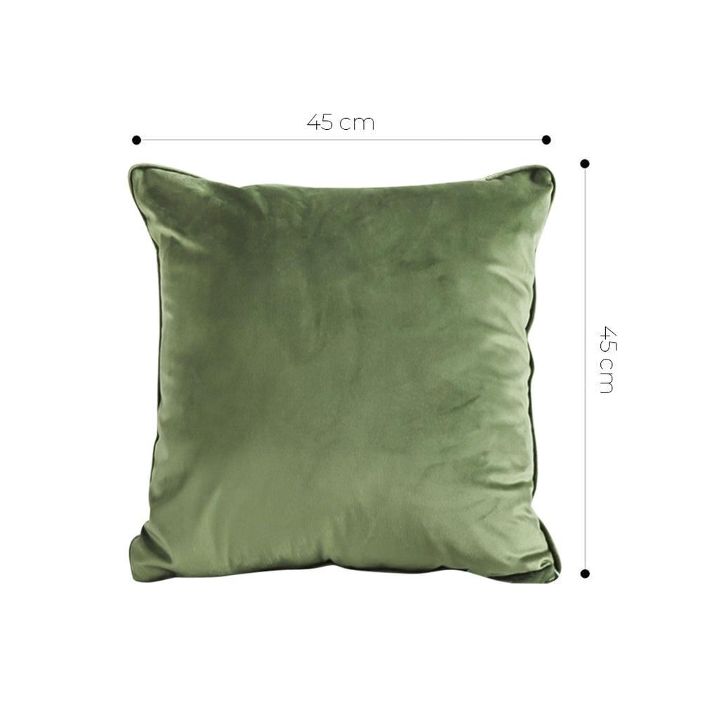 SOGA 45cm Velvet Pillowcase (Sage Green)
