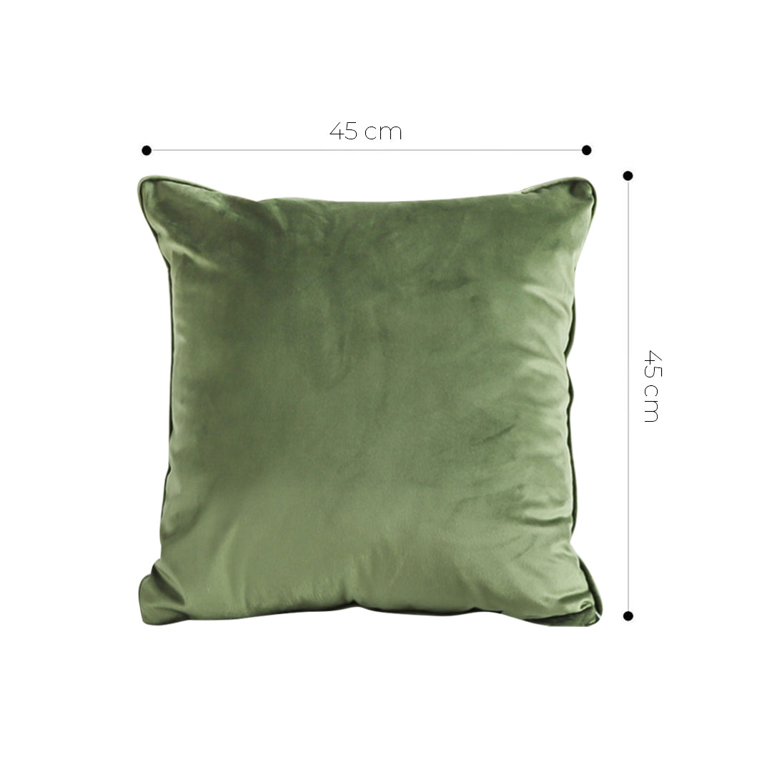 SOGA 45cm Velvet Pillowcase (Sage Green)