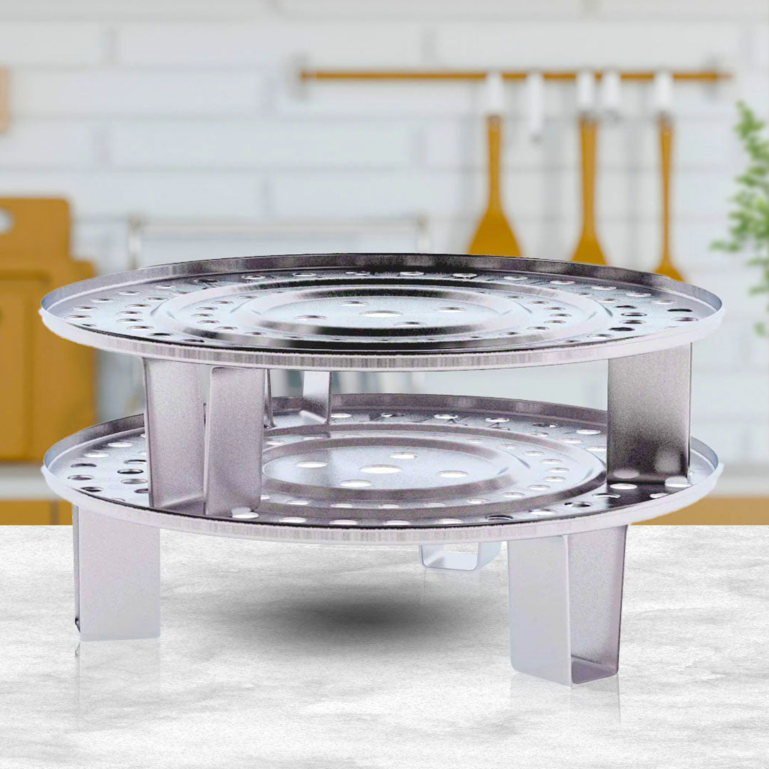 SOGA 21L Stainless Steel Stock Pot with One Steamer Rack Insert Stockpot Tray