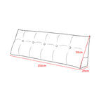 SOGA 2X 150cm Silver Triangular Wedge Bed Pillow Headboard Backrest Bedside Tatami Cushion Home Decor